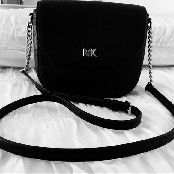 Michael Kors Handbags - MICHEAL KORS MINI CROSSBODY LEATHER BAG BLACK